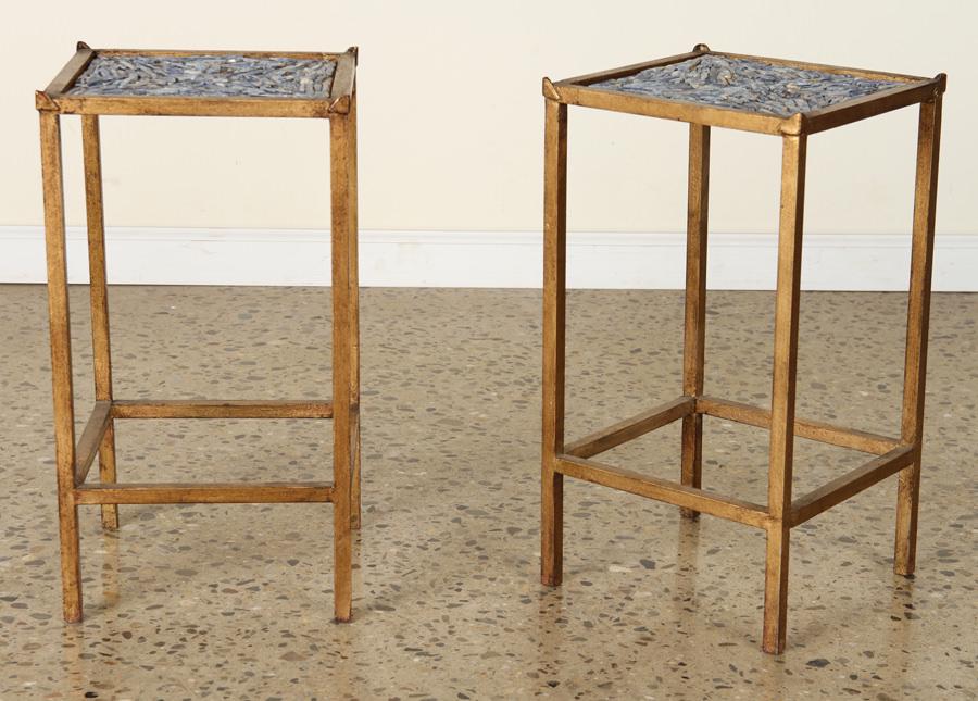 PAIR GILT IRON SIDE TABLES MANNER OF RAMSAY (1 of 6)