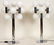 PAIR OF CHROME GLASS SIX ARM TABLE LAMPS C.1970 - 2
