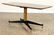 ITALIAN IRON BRASS MARBLE TOP COFFEE TABLE C.1950