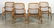 SET 4 ITALIAN BAMBOO OPEN ARM CHAIRS C.1960