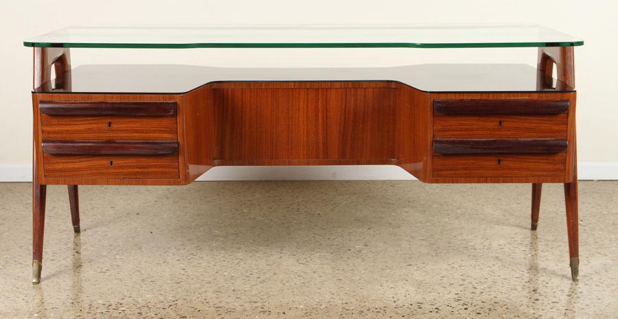 VITTORIO DASSI ITALIAN ZEBRAWOOD EXECUTIVE DESK (1 of 5)