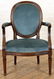 PAIR FRENCH LOUIS XVI STYLE OPEN ARM CHAIRS C1940 - 3