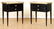 PAIR LOUIS XVI STYLE EBONIZED MARBLE TOP TABLES - 2