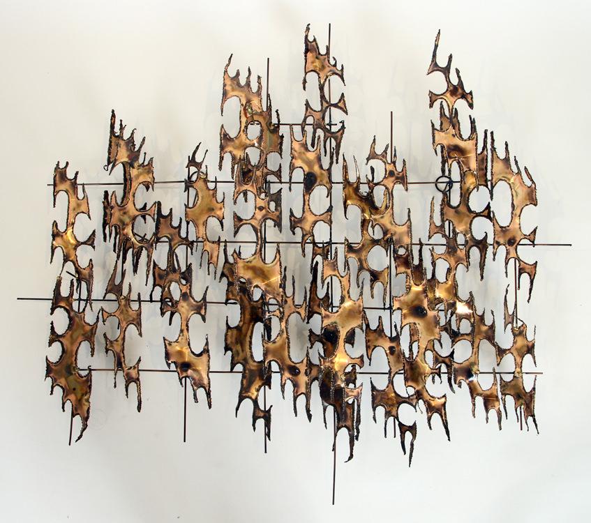 CURTIS JERE PATINATED METAL ABSTRACT SCULPTURE (1 of 4)