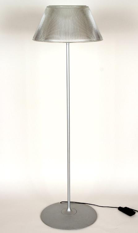 FLOS FLOOR LAMP BRUSHED ALUMINUM GLASS SHADE (1 of 5)