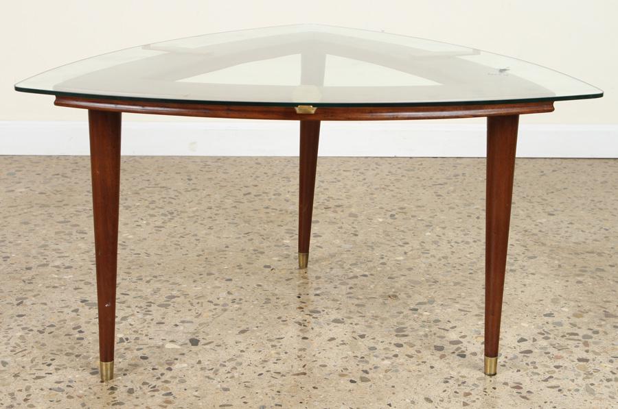 ITALIAN MAHOGANY GLASS TABLE MANNER PAOLO BUFFA (1 of 4)