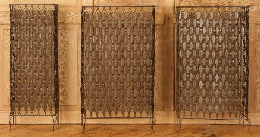 LOT OF 3 ITALIAN IRON RADIATOR COVERS FOLIATE (1 of 4)