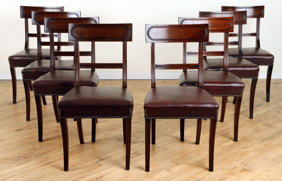 SET 8 RESTORED REGENCY MAHOGANY DINING CHAIRS (1 of 6)