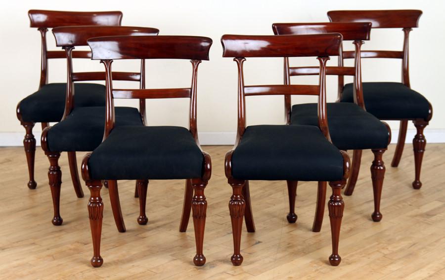SET 6 RESTORED MAHOGANY WILLIAM IV DINING CHAIRS (1 of 6)