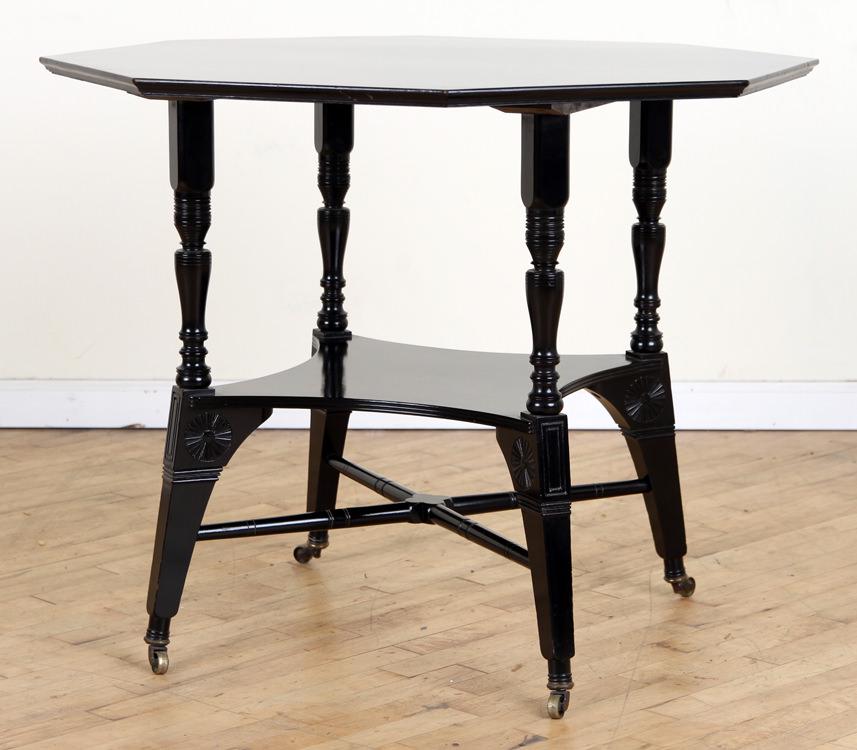 AESTHETIC MOVEMENT OCTAGONAL TOP OCCASIONAL TABLE (1 of 5)