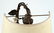 BRONZE TABLE LAMP HAND PAINTED PORCELAIN C.1910 - 2