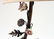 BRONZE TABLE LAMP HAND PAINTED PORCELAIN C.1910 - 3