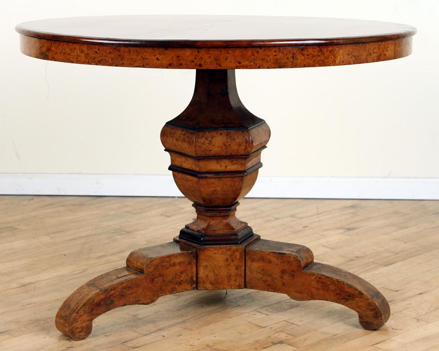 BIRDSEYE MAPLE BIEDERMEIER CENTER TABLE INLAID (1 of 5)