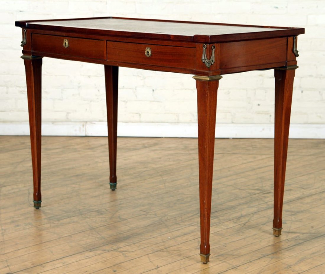 For Auction Directoire Style Mahogany Leather Top Desk C 1940