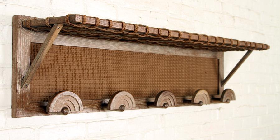 ITALIAN CERUSED OAK HAT AND COAT RACK C.1940 (1 of 6)