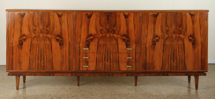 ROSEWOOD MID CENTUERY MODERN CREDENZA FALL FRONT (1 of 8)