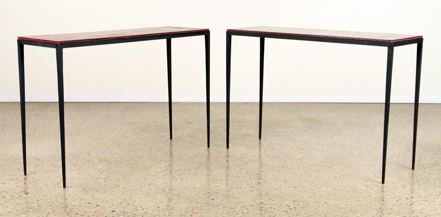 PAIR IRON CONSOLE TABLES MANNER JEAN-MICHEL FRANK (1 of 6)