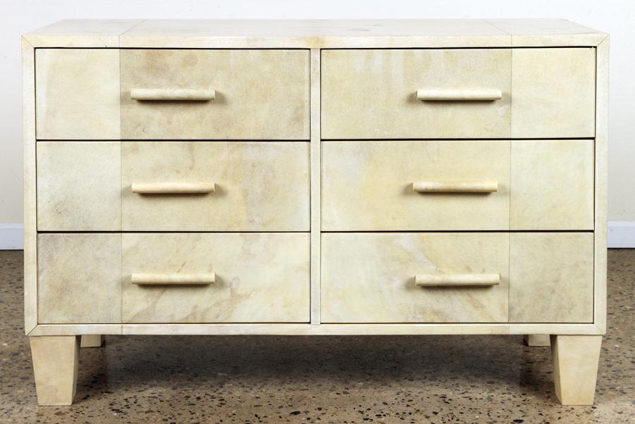 PARCHMENT COVERED DRESSER MANNER SAMUEL MARX 1950 (1 of 6)