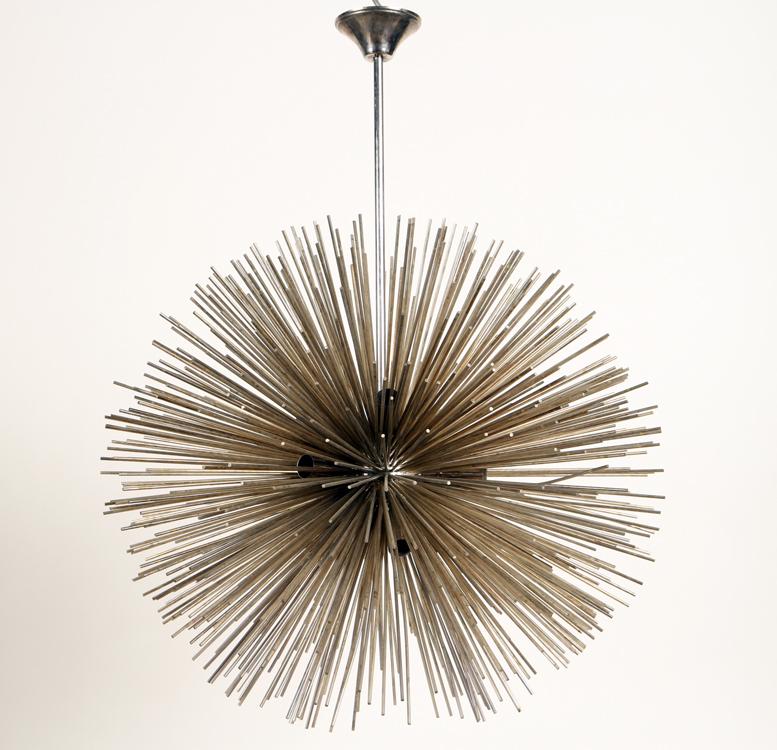 MODERN NICKEL OVER BRONZE SPUTNIK CHANDELIER (1 of 5)