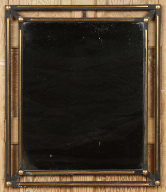 UNUSUAL ITALIAN BRASS AND IRON MIRROR C.1950 (1 of 3)