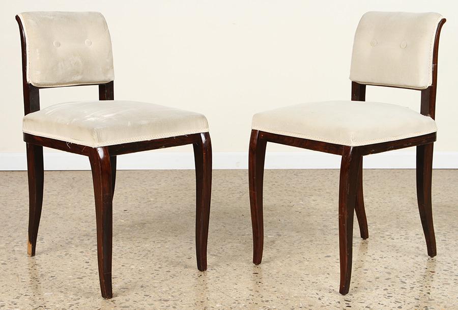 PR FRENCH AFRICAN MAHOGANY BOUDOIR CHAIRS C.1930 (1 of 5)