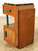 PAIR FRENCH ART DECO MARBLE TOP OAK END TABLES - 4
