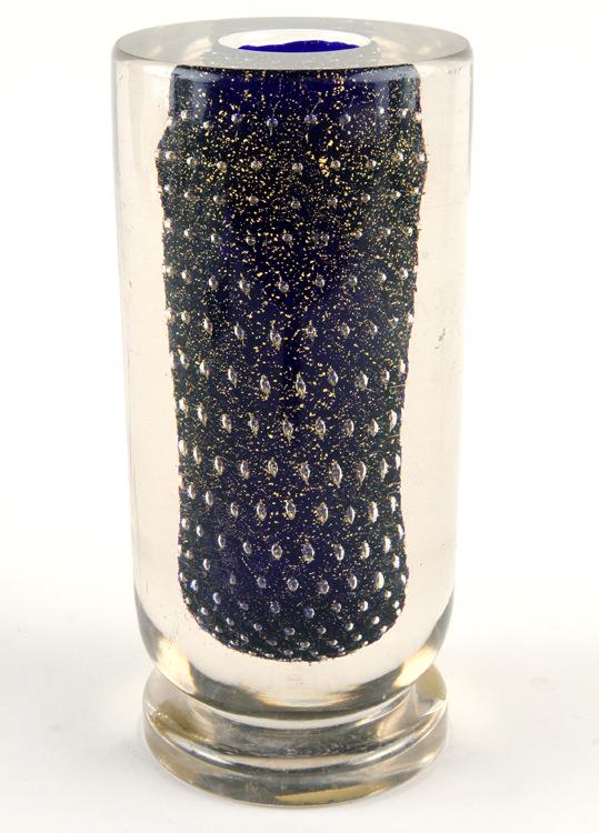 MID CENTURY MODERN ART GLASS VASE MARKED (1 of 6)