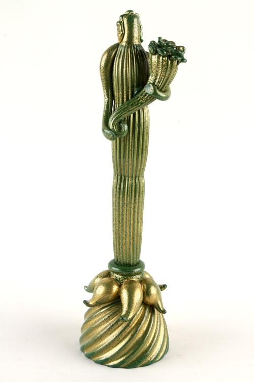 NAPOLEONE MARTINUZZI GREEN PULEGOSO GLASS FIGURE (1 of 5)