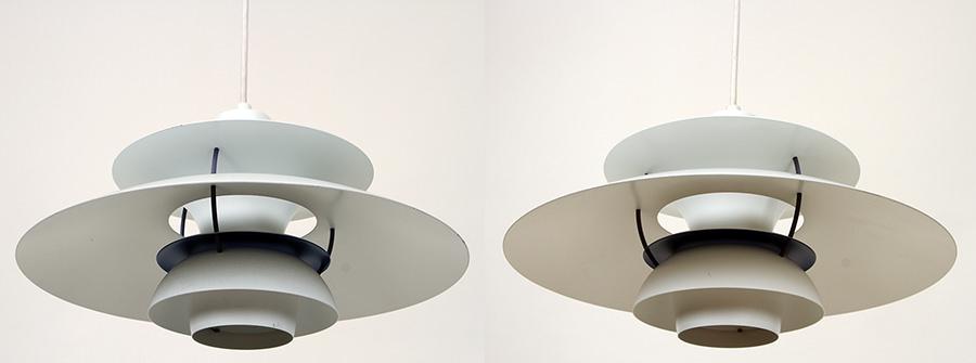 PAIR OF METAL CHANDELIERS MANNER POUL HENNINGSEN (1 of 5)