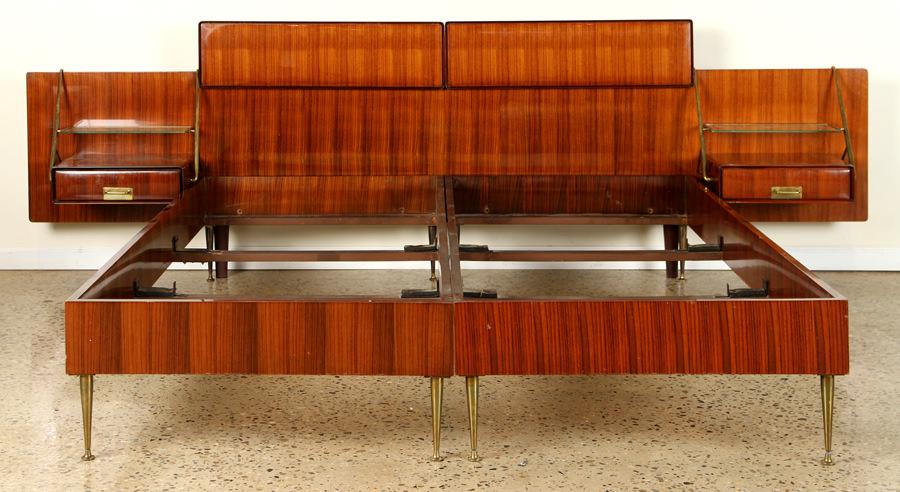 ITALIAN MAHOGANY QUEEN BED BY SILVIO CAVATORTA (1 of 7)