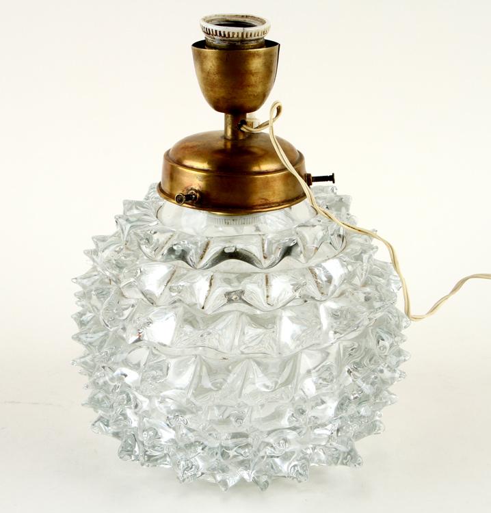 ITALIAN GLASS TABLE LAMP BY BOVIER (1 of 5)