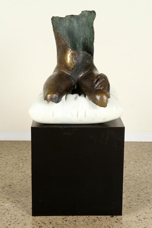 MINORU NIIZUMA ABSTRACT BRONZE FIGURE SIGNED (1 of 8)