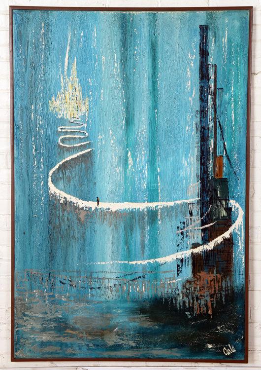 CARLO OF HOLLYWOOD ABSTRACT CITYSCAPE SIGNED (1 of 7)