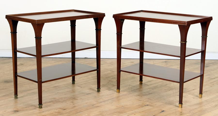 PAIR MAHOGANY BRONZE MOUNTED TABLES BY NORDISKA (1 of 6)