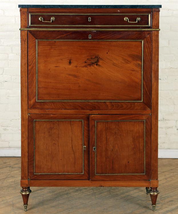 19TH C. FRENCH MAHOGANY SECRETARY ABATTANT (1 of 8)