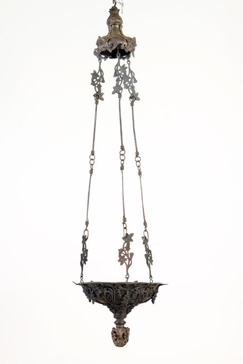LARGE BRONZE VOTIVE LIGHT CIRCA 1900 (1 of 6)
