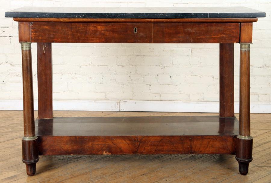 19TH C. FRENCH EMPIRE MAHOGANY CONSOLE TABLE (1 of 6)