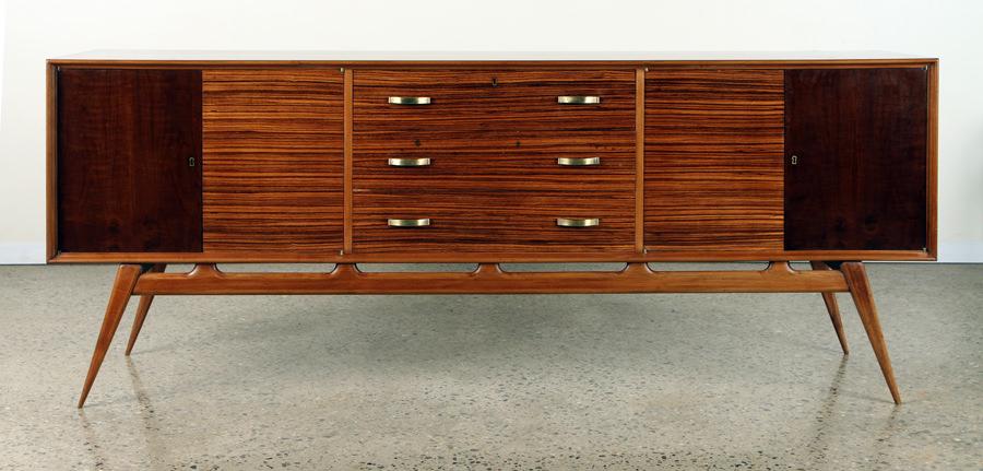ZEBRA WOOD MID CENTURY MODERN SIDEBOARD (1 of 7)