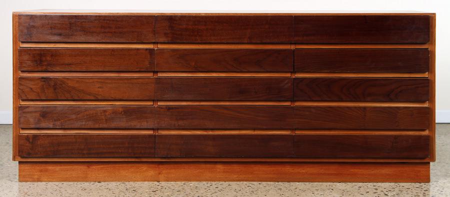MID CENTURY MODERN 15 DRAWER MAHOGANY DRESSER (1 of 5)