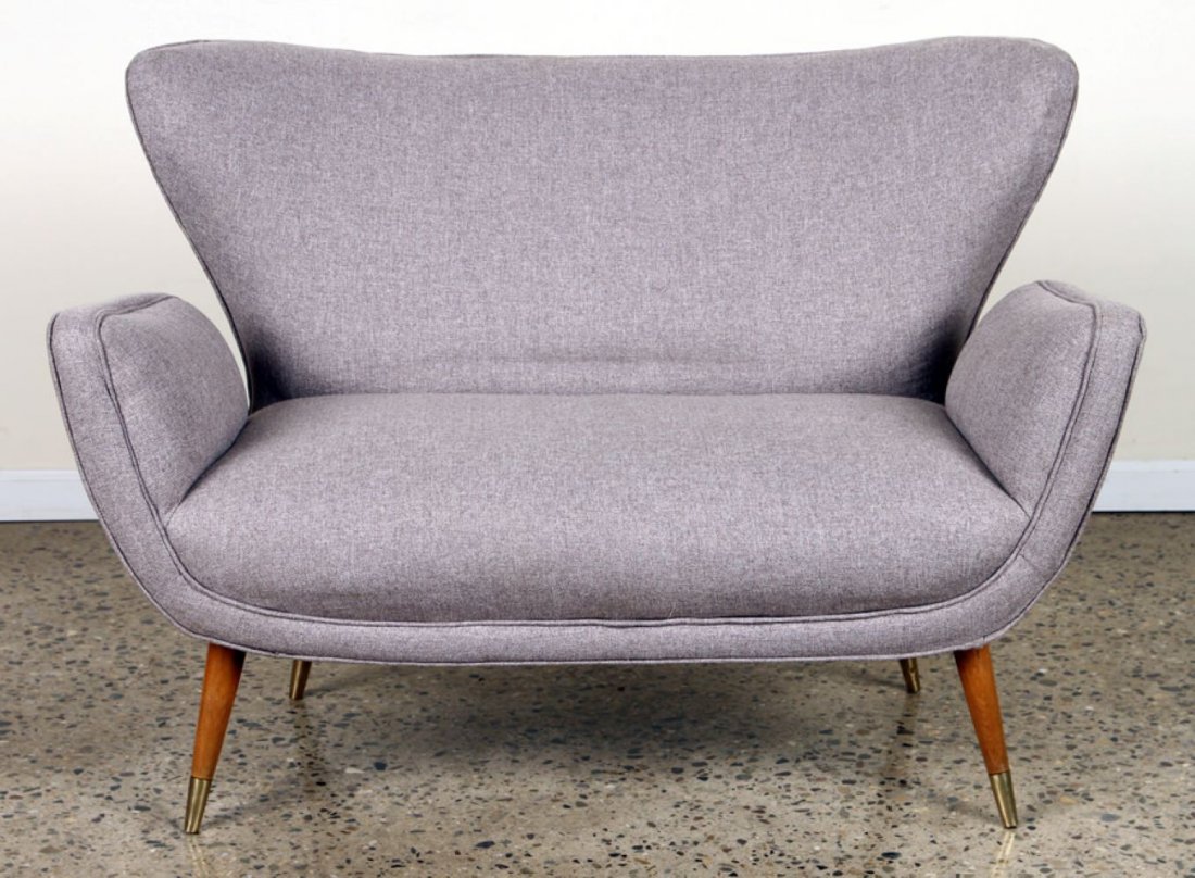 UPHOLSTERED SOFA MANNER OF PAOLO BUFFA C.1950 (1 of 4)