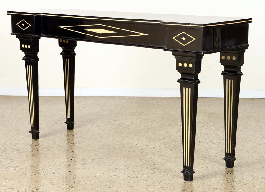 EBONIZED AND INLAID NEOCLASSICAL STYLE CONSOLE (1 of 5)