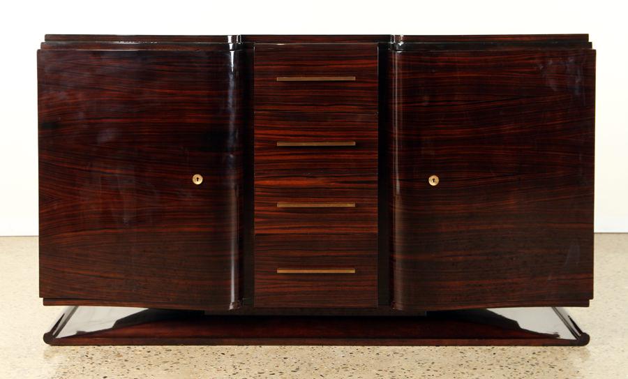 FRENCH MACASSAR EBONY ART DECO SIDEABOARD (1 of 7)