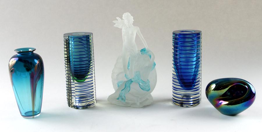 FIVE ART GLASS AND LUCITE SCULPTURES (1 of 9)