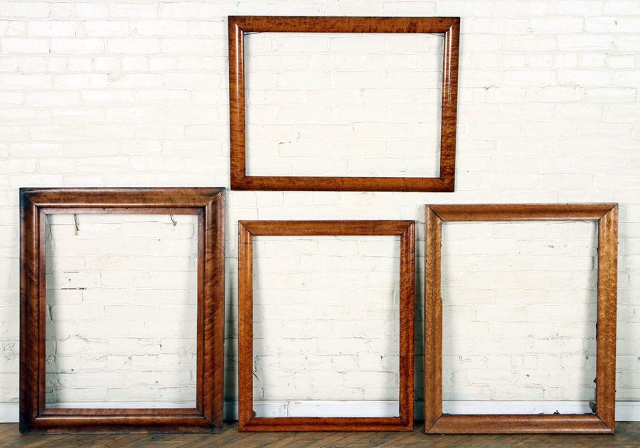 FOUR 19TH CENT. BIRDSEYE MAPLE PICTURE FRAMES (1 of 4)