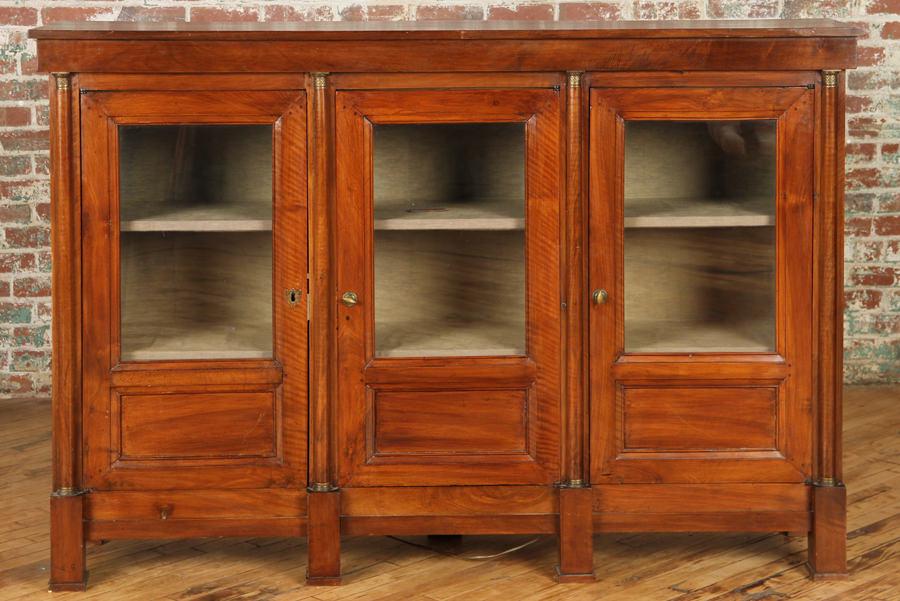 19TH C. FRENCH EMPIRE WALNUT BOOKCASE (1 of 8)