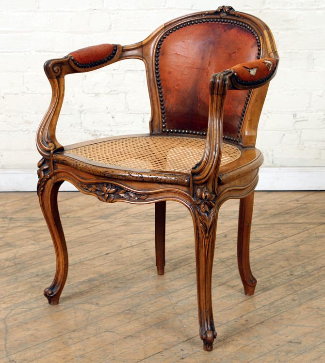 FRENCH LOUIS XVI STYLE DESK CHAIR C. 1900 (1 of 7)