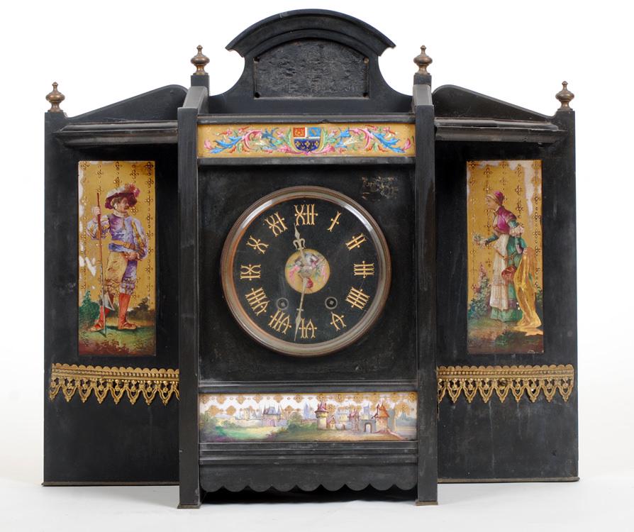 VICTORIAN AESTHETIC MOVEMENT SLATE CLOCK C.1880 (1 of 11)