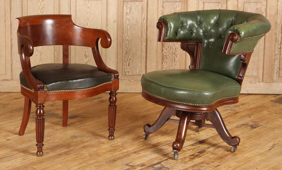 TWO 19TH CENTURY ENGLISH DESK CHAIRS (1 of 7)