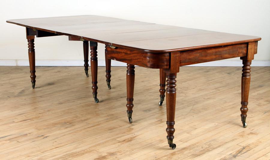 19TH C. ENGLISH MAHOGANY FLIP TOP DINING TABLE (1 of 7)
