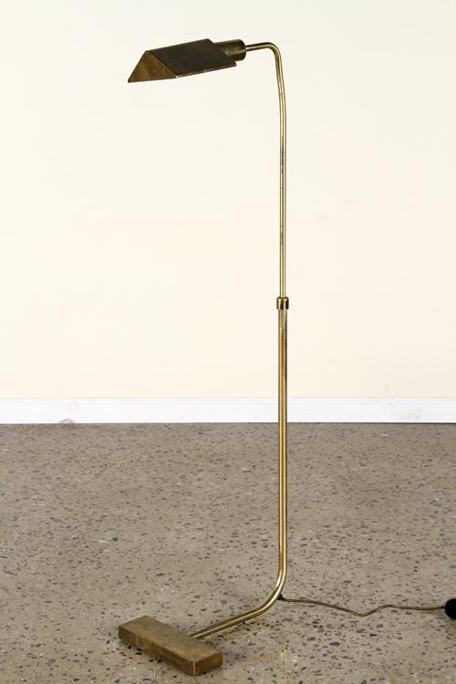 BRASS FLOOR LAMP MANNER OF CEDRIC HARTMAN C.1970 (1 of 3)